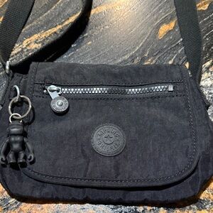 Kipling Black Small Crossbody Bag with Monkey Charm